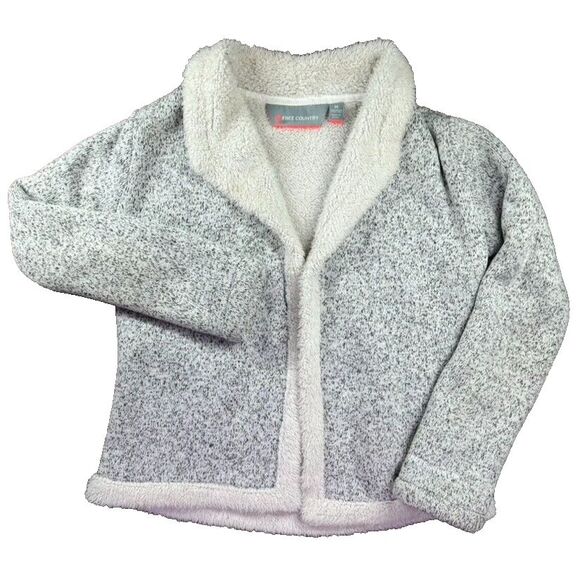 Free Country Jacket Womens Medium Sherpa Lined Cozy‎ Gray Heather Gorpcore Ski - Picture 1 of 12